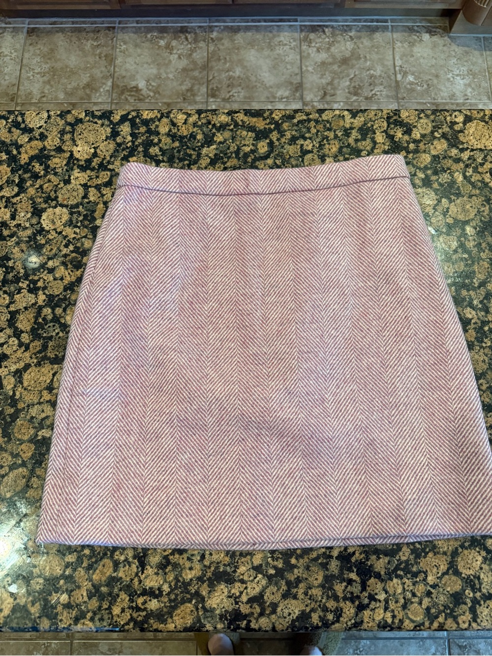 J. Crew Pink Herringbone Mini Skirt
